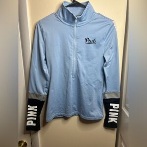 PINK Victoria's Secret Blue Zip Pullover